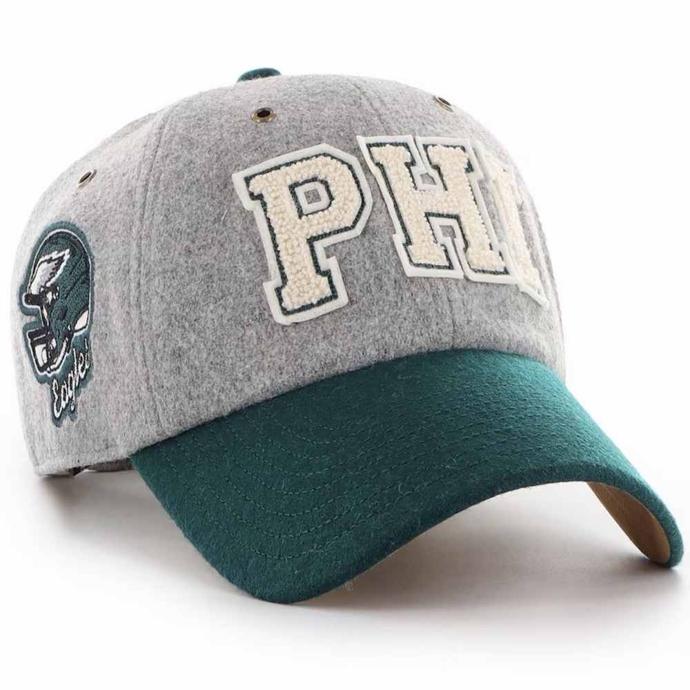 PHILADELPHIA EAGLES '47 X BRAND STONEY CLOVER LANE CLEAN UP BLOCK WOOL HAT NEW